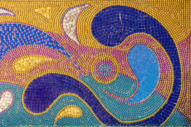 istock Beautifully decorated colored tiles in a Thai temple 1317066721