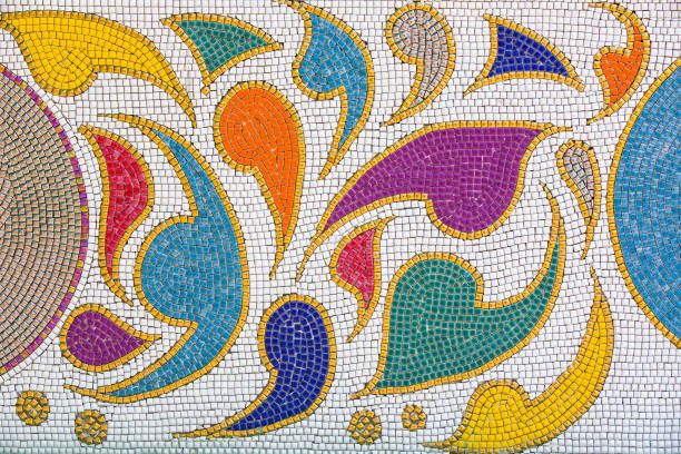 istock Beautifully decorated colored tiles in a Thai temple 1317066729