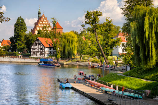 Brda river with Mill Island, Bydgoszcz, Poland