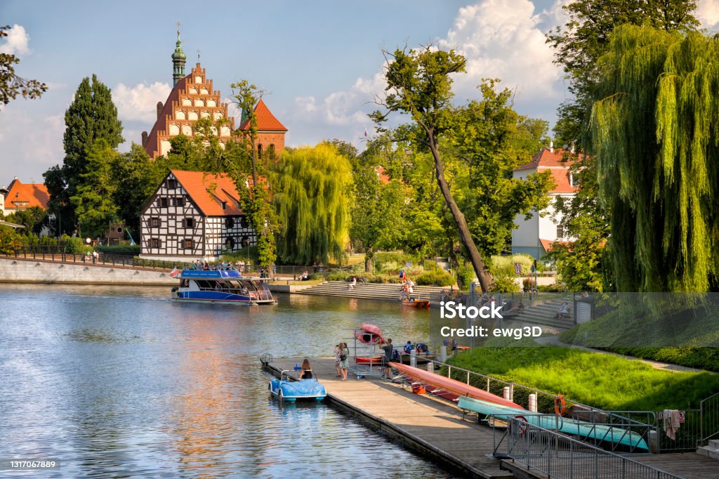 Brda river with Mill Island, Bydgoszcz, Poland - Royalty-free Bydgoszcz Foto de stock Brda river with Mill Island, Bydgoszcz, Poland - Royalty-free Bydgoszcz Foto de stock