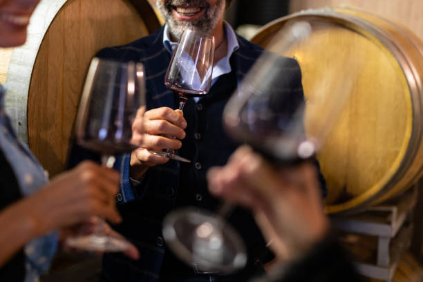 istock Wine tasting in a Italian winery after grape harvesting 1317068914