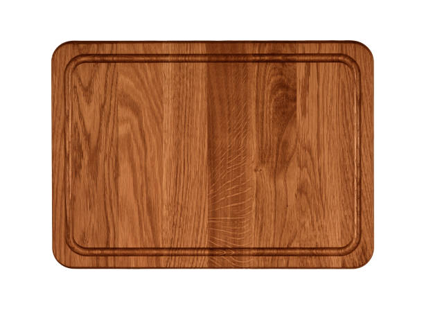 istock Oak wood cutting board isolated on white 1317073533