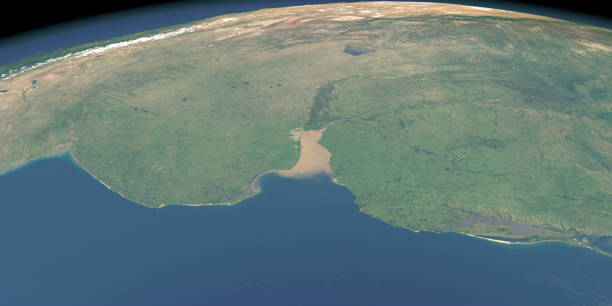 foce del fiume d'argento o rio de la plata sul pianeta terra - rio de la plata foto e immagini stock