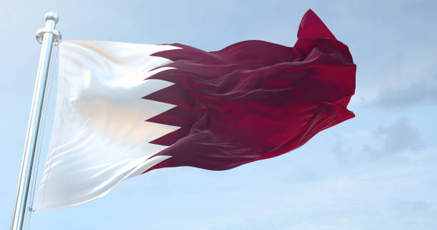 Qatar flag 4k qatar flag stock pictures, royalty-free photos & images