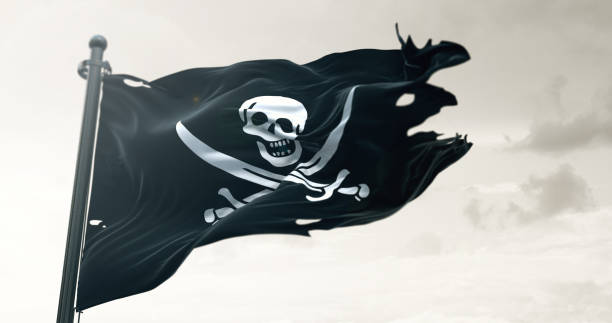 piratenflagge - seeräuber stock-fotos und bilder