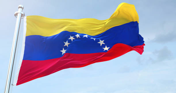 venezuela flag - venezuelan flag imagens e fotografias de stock