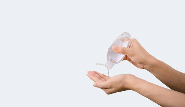 istock Alcohol hand sanitizer on a woman's hand 1317082671