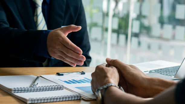 istock Businessman analyzes income charts and graphs with a modern laptop computer. And strategy ideas 1317088010