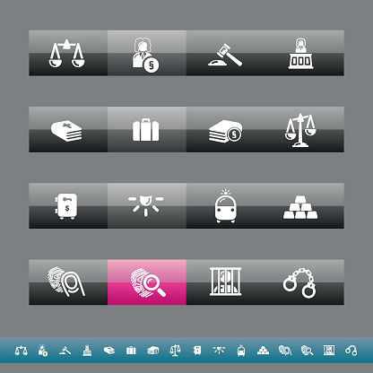 A set of 16 white icons on grey shaded or pink background for your designs and presentations.