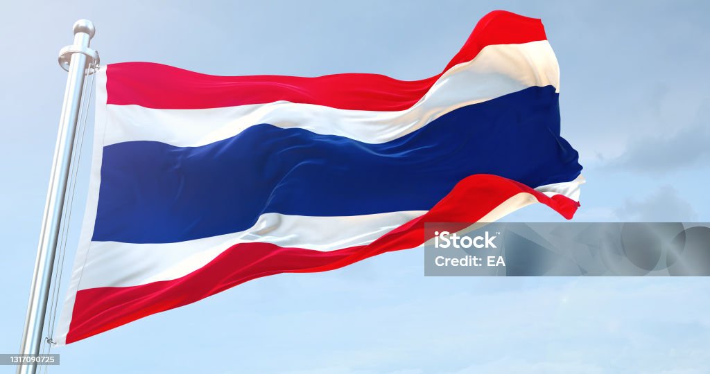 Thailand flag 4k Thai Flag Stock Photo