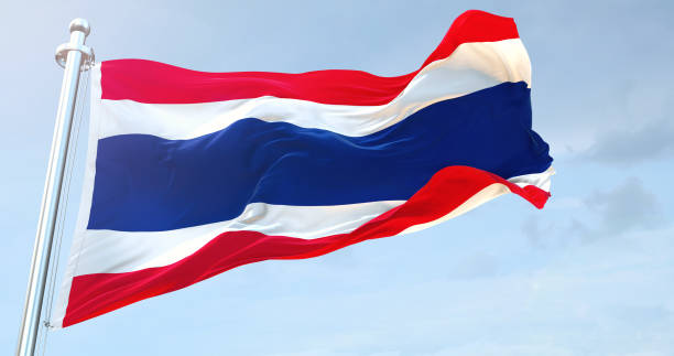 Thailand flag 4k thai flag stock pictures, royalty-free photos & images