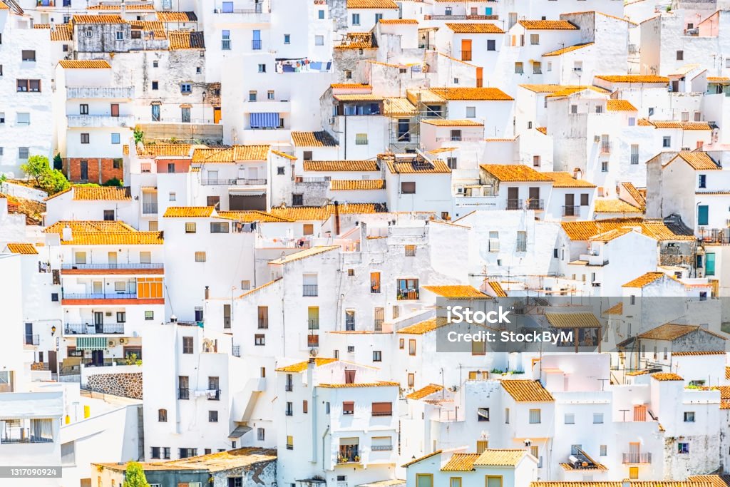 traditional white houses village White houses in Casares village, Andalusia Andalusia Stock Photo