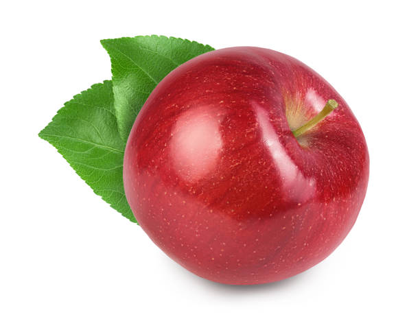 istock Red apple isolated on white background with clipping path and full depth of field 1317091698