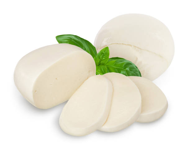 istock Mozzarella cheese sliced isolated on white background with clipping path and full depth of field 1317091719