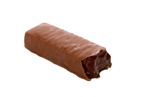 bitten chocolate ice cream bar