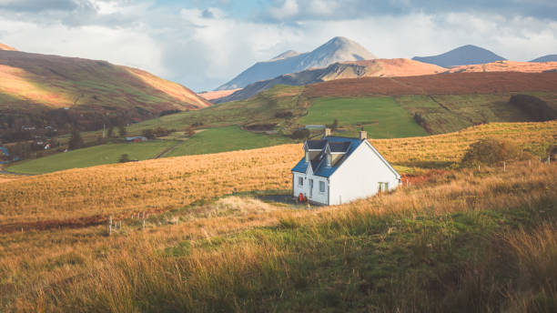 croft house wieś, wyspa skye - landscape scotland scottish culture isle of skye zdjęcia i obrazy z banku zdjęć