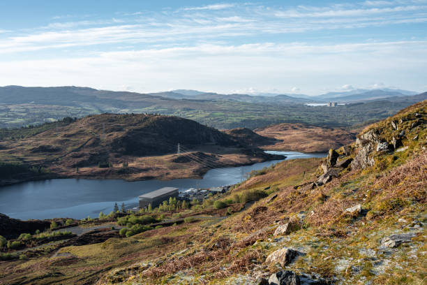 Tanygrisiau reservoir panorama at Blaenau Ffestiniog