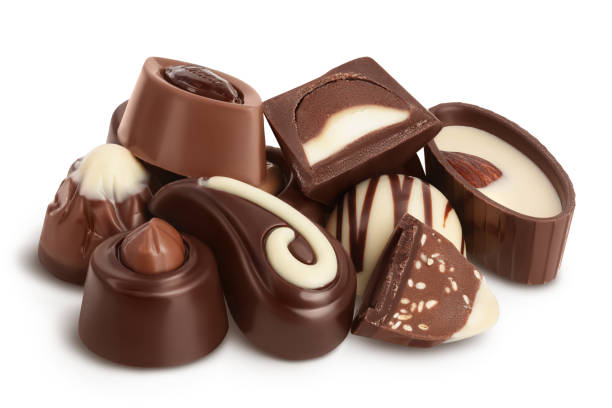 istock Chocolate candy isolated on white background with clipping path and full depth of field 1317102768