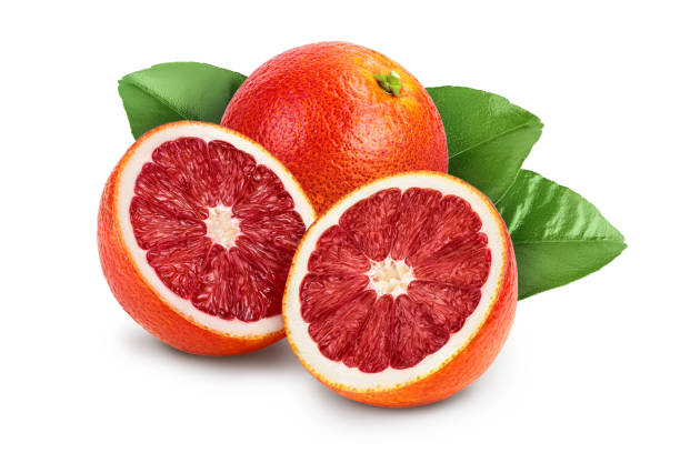 istock Blood red oranges isolated on white background with clipping path and full depth of field 1317105111