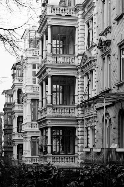 Architecture - Wilhelminian style, black and white