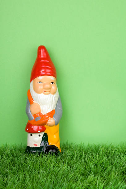 istock Garden gnome on green grass 131710851