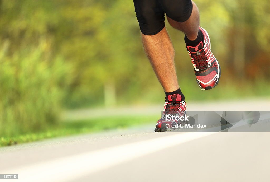 Runner-Laufschuhe, Nahaufnahme - Lizenzfrei Männer Stock-Foto