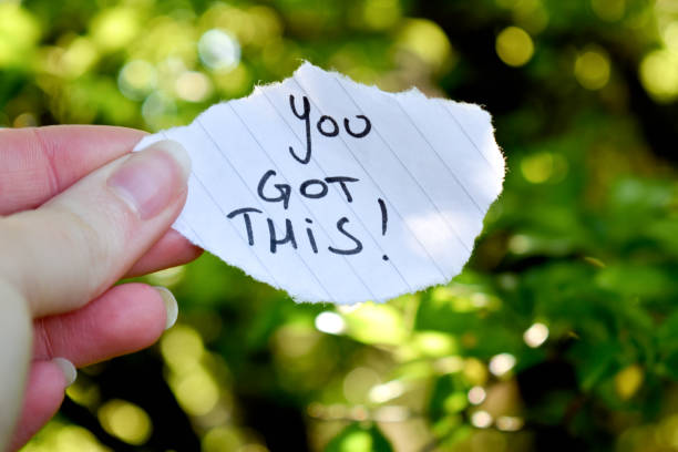 istock Human hand holding paper with you got this text in nature 1317113751