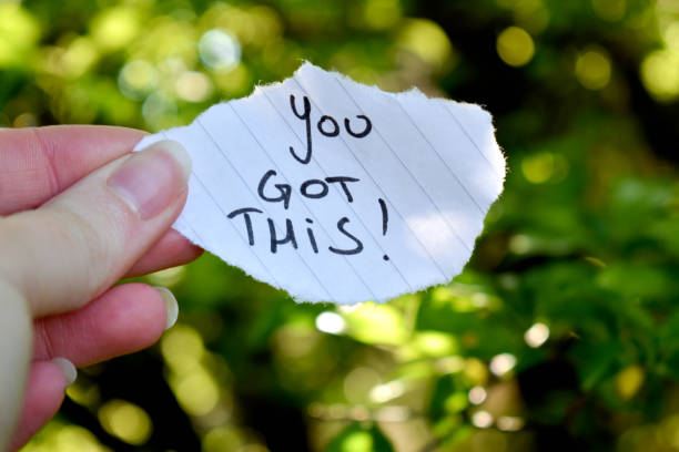 istock Human hand holding paper with you got this text in nature 1317113935