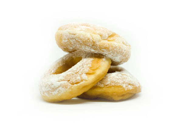 istock Front View of Doughnut with Icing Sugar Topping, Delicious Sweet Donut Cake 1317121749