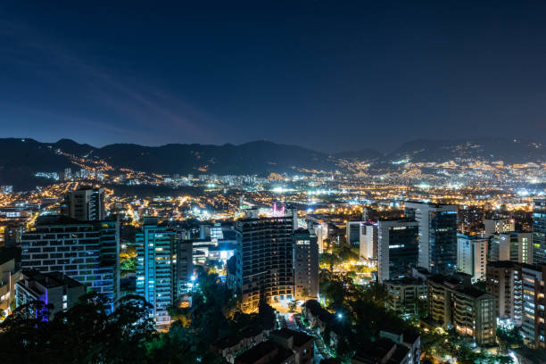 istock Landscape with colorful sunset in El Poblado. 1317123103