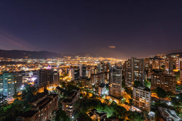 istock Landscape with colorful sunset in El Poblado. 1317123114