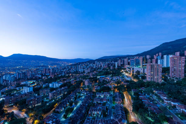 istock Landscape with colorful sunset in El Poblado. 1317123227