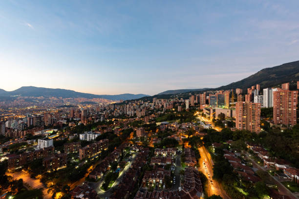 istock Landscape with colorful sunset in El Poblado. 1317123242