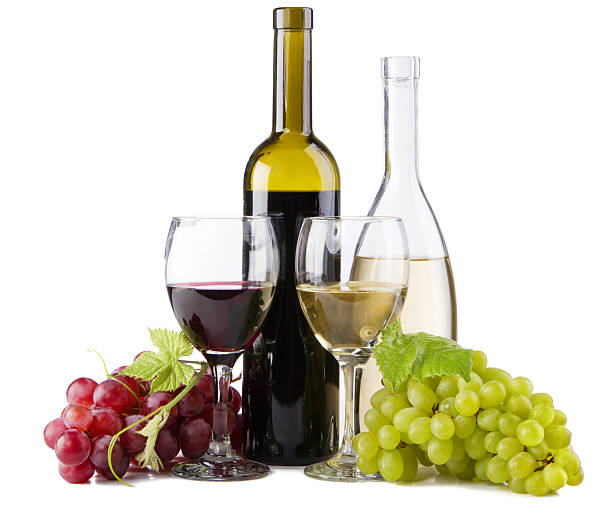 красное и белое вино, виноград и bunches - wine cork white wine grape стоковые фото и изображения