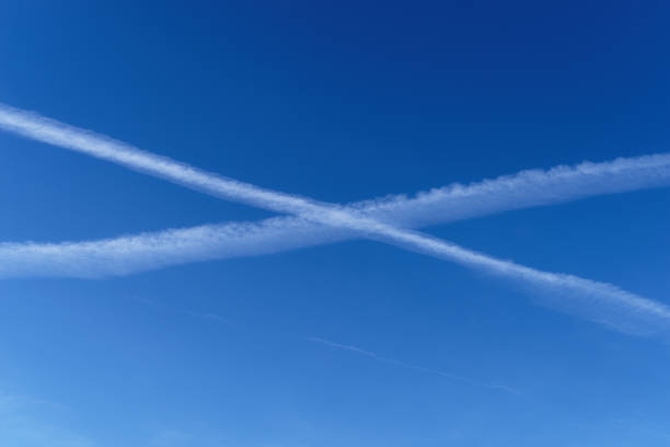 Cirrus clouds and aircraft trails