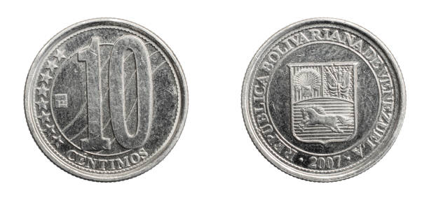 istock Venezuela ten centimos coin on a white isolated background 1317126322