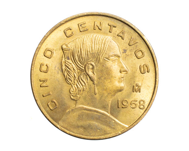 istock Mexico five centavos coin on a white isolated background 1317126433
