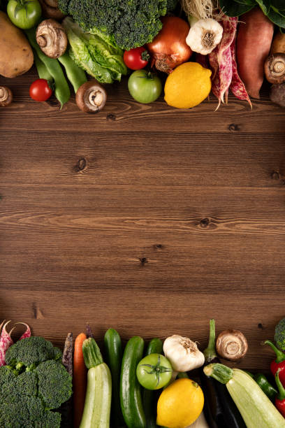 istock Fresh Raw Vegetables on Brown Wooden Table 1317138025