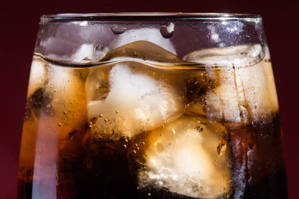 istock Cola with ice cubes in a close-up glass 1317138954