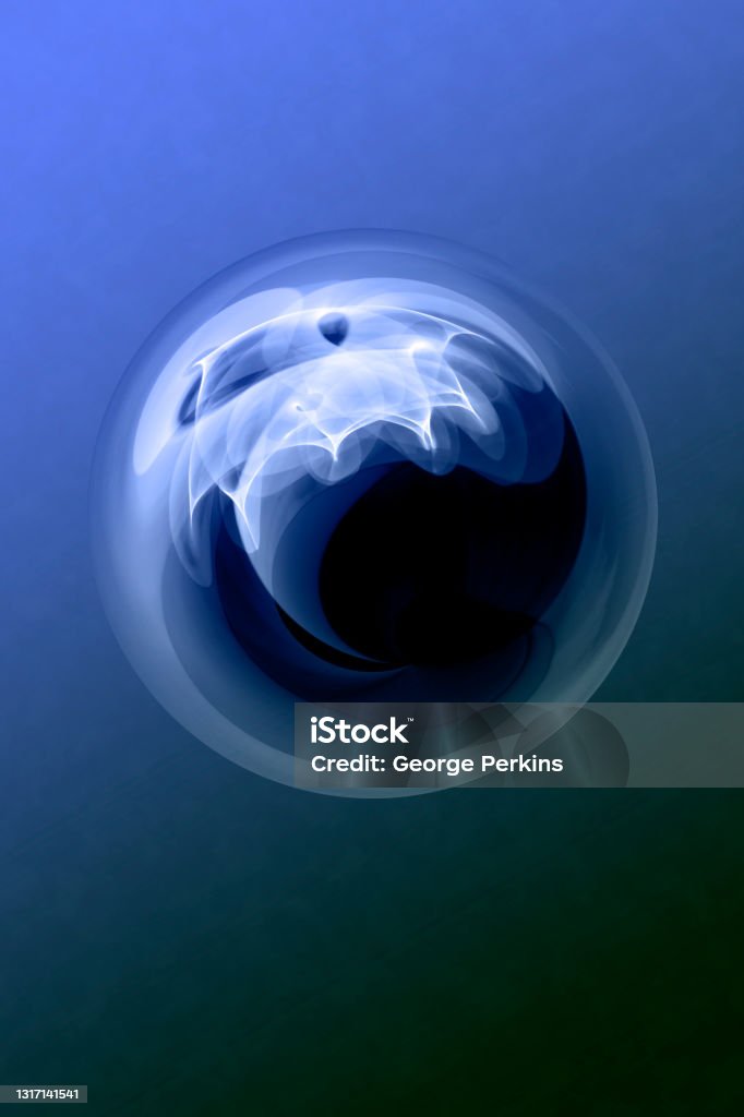 Abstract Blue Marble Digitally created abstract blue marble Abstract stock illustration