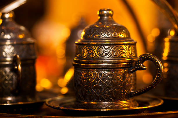 Old Style Turkish Vintage Copper Cups Photo