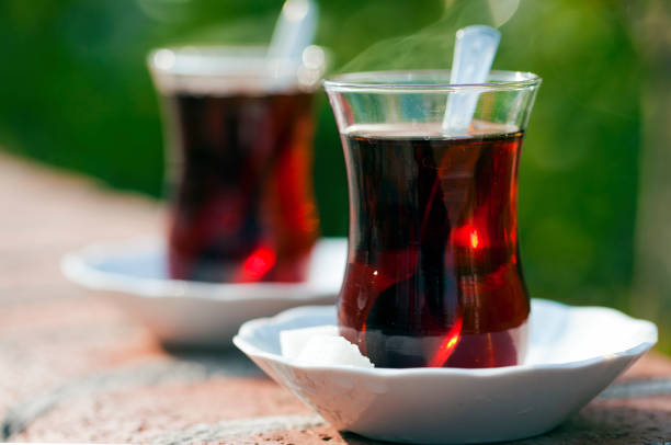 istock Hot Turkish Tea in a Glass Cup 1317143752