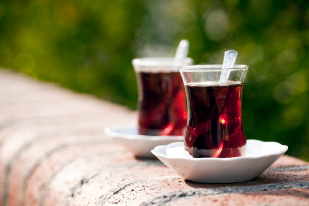 istock Hot Turkish Tea in a Glass Cup 1317144349
