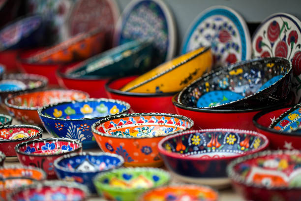 istock Small Colorful Decorative Spices Cups 1317144388