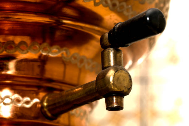 Old Style Traditional Turkish Copper Teapot Tap Photo