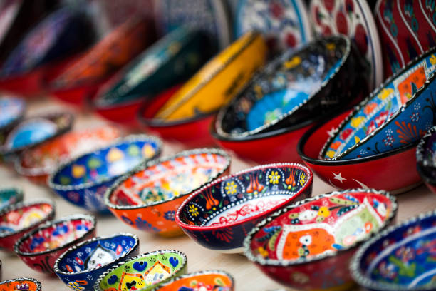 istock Small Colorful Decorative Spices Cups 1317144519