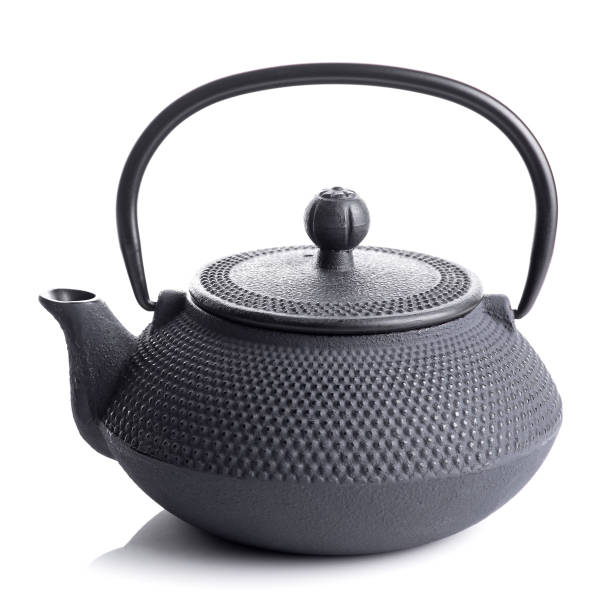 istock JaJapanese Iron teapot isolated on white background. 1317145770