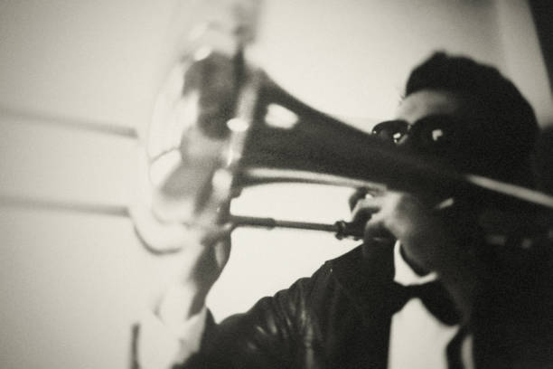 JAZZ! Trombone player, vintage, jazz, funky, salsa music photos stock pictures, royalty-free photos & images