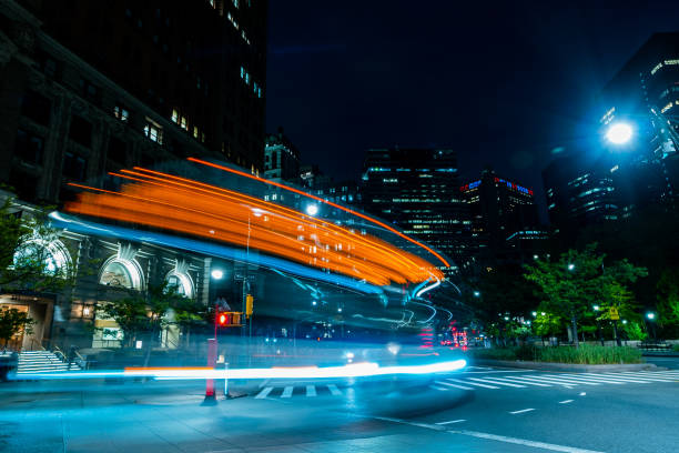 istock Abstract lights in the city 1317154049