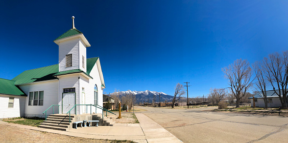 Blanca, CO: Calvary Church with Blanca Peak in Background